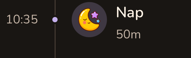 10:35 Nap, 50 minutes