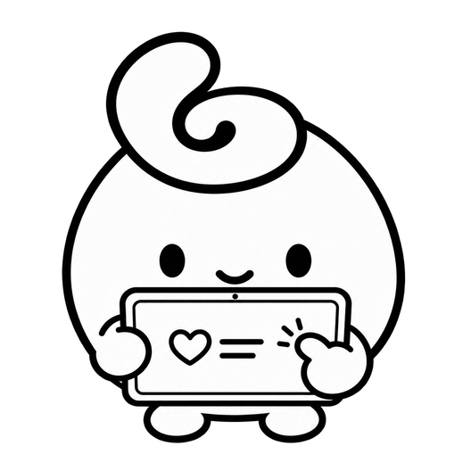Biddy holding and tapping a wide, flat iPad